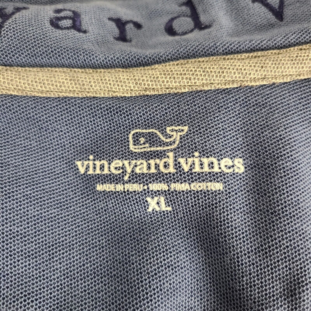 Vineyard Vines Men 1/4 Zip Pullover Sweater Gray XL Pima Cotton Golf Nautical - Picture 6 of 9